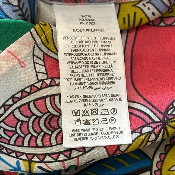 Boden Women’s Size 12 Cream Pink Paisley Silk Lilian Pullover Top Blouse - Picture 10 of 11